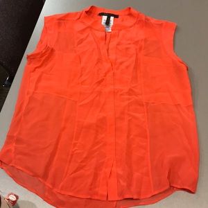 Sheer Orange Blouse